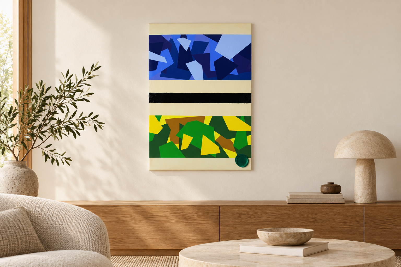 A Beautiful Mind in a digitally styled interior
