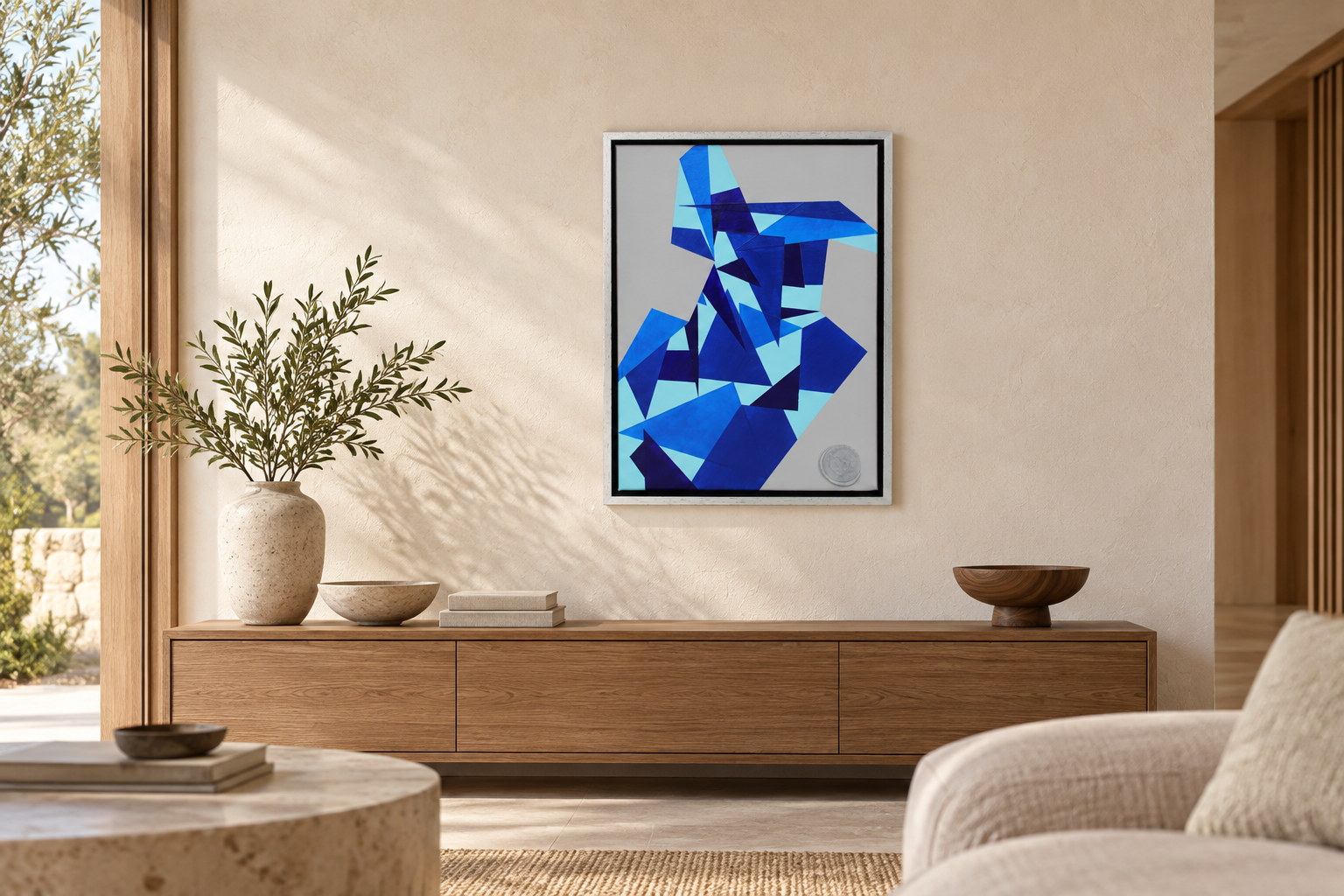 Complex Blues in a digitally styled interior