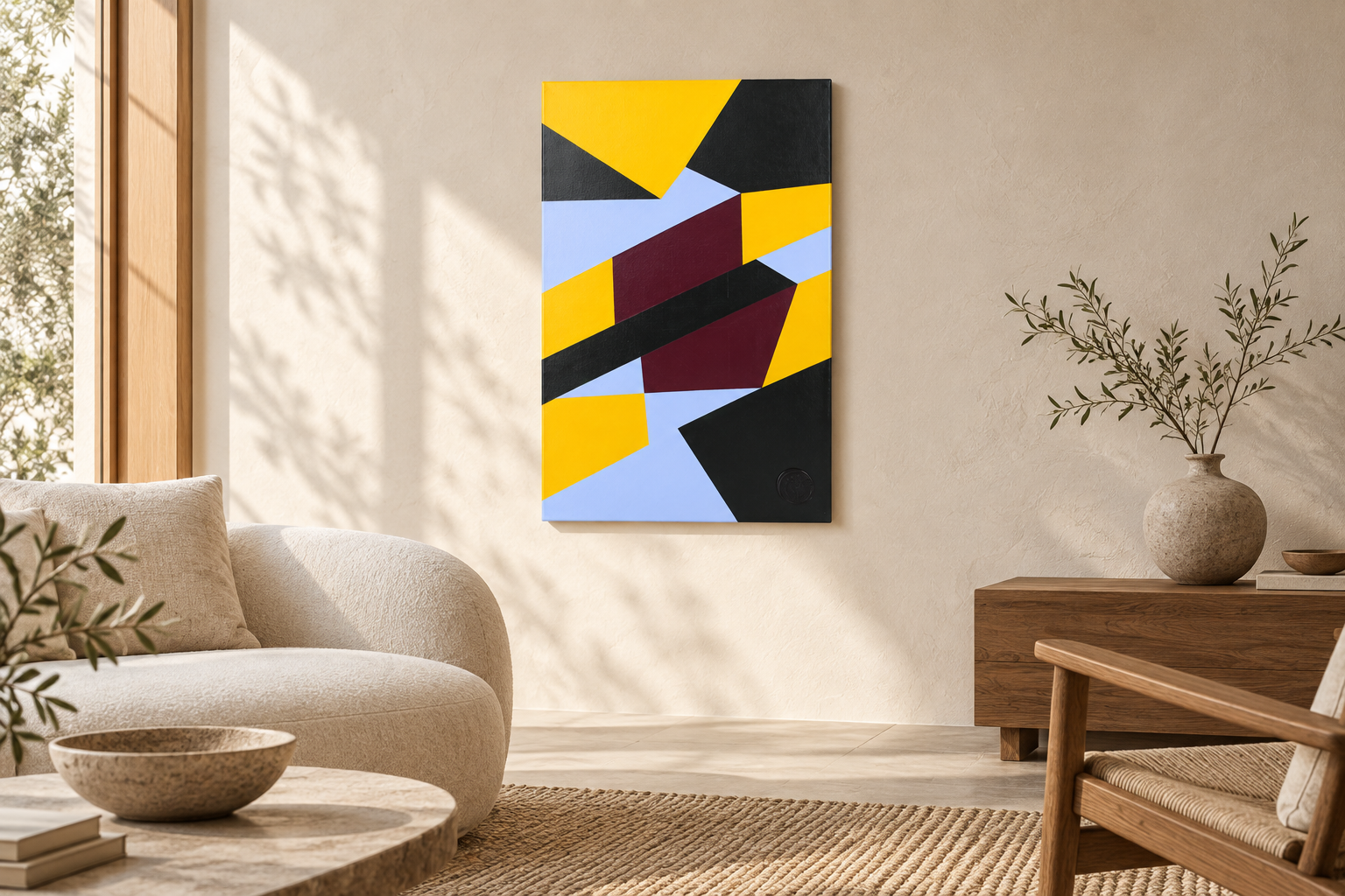 Hand in The Middle in a digitally styled interior