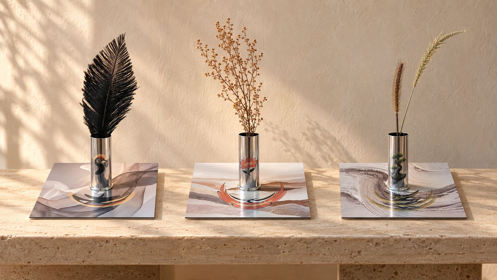 Flight, Bloom and Wind from the Christian Ovís Reflection Collection