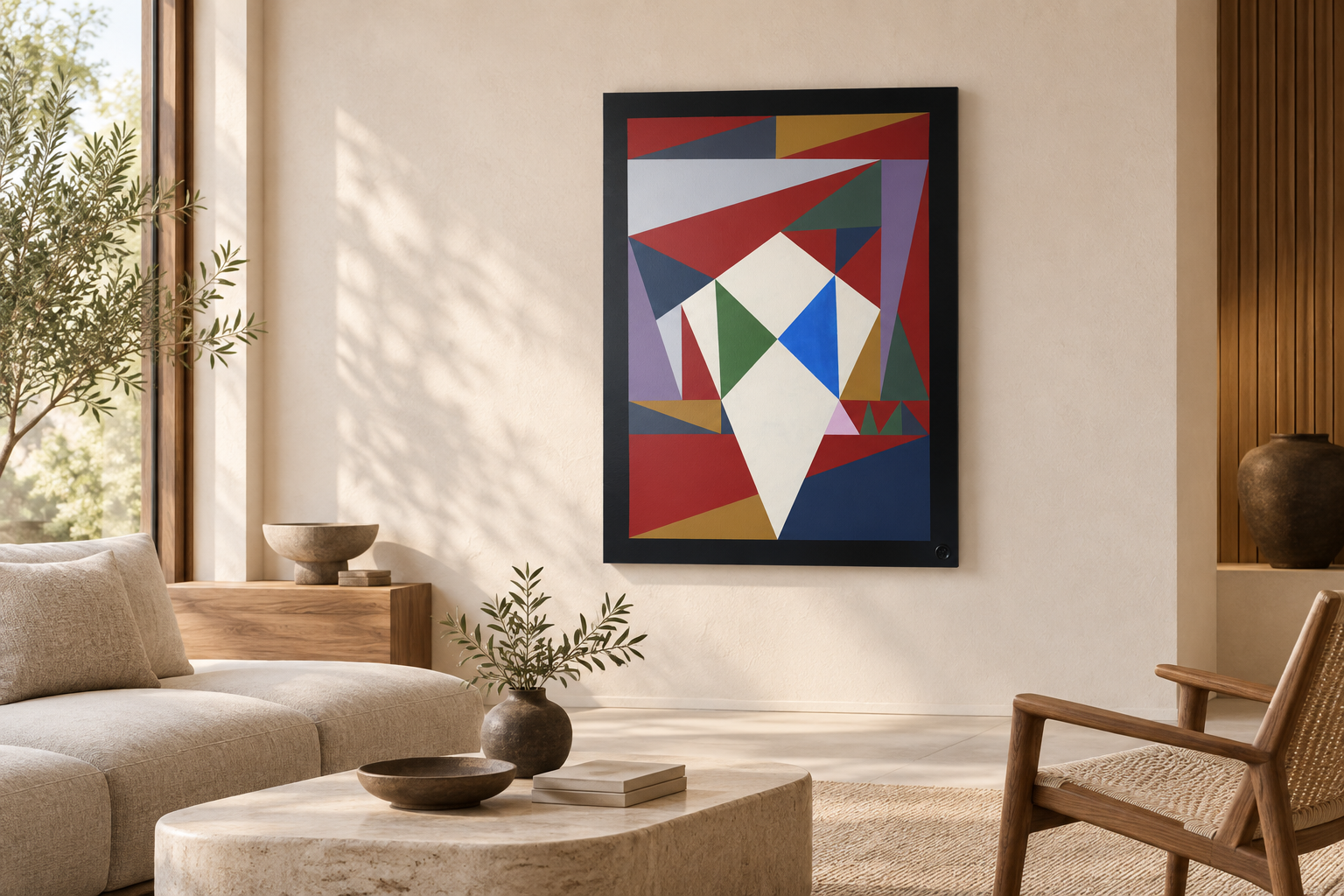 Sumo in a digitally styled interior