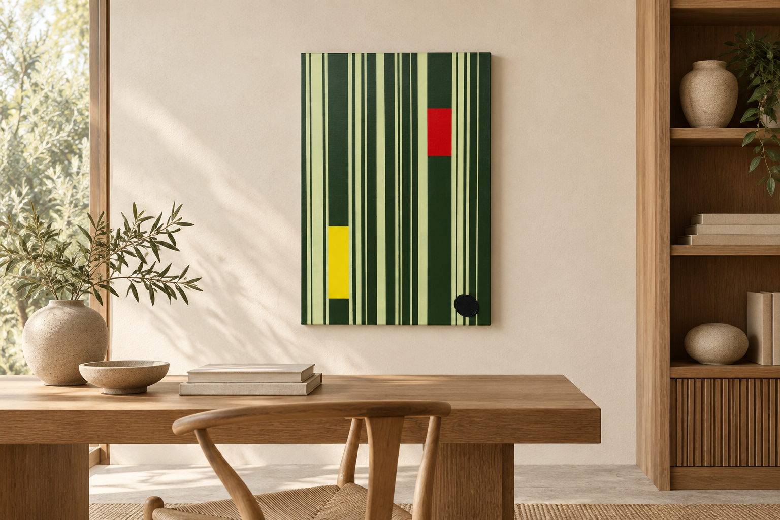 The Matrix in a digitally styled interior