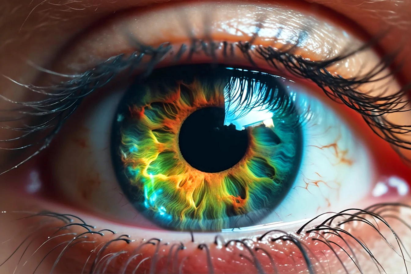 Reflections of the Eye represented by The colours of the iris
