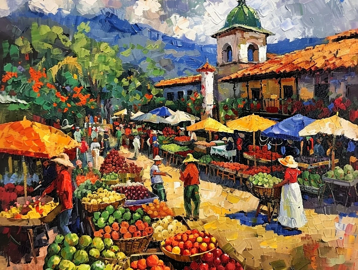 Impressionist Masterpieces represented by Market in Bloom